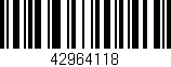 Código de barras (EAN, GTIN, SKU, ISBN): '42964118'