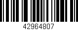 Código de barras (EAN, GTIN, SKU, ISBN): '42964807'