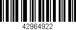 Código de barras (EAN, GTIN, SKU, ISBN): '42964922'