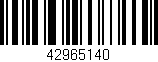 Código de barras (EAN, GTIN, SKU, ISBN): '42965140'