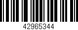Código de barras (EAN, GTIN, SKU, ISBN): '42965344'