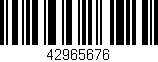 Código de barras (EAN, GTIN, SKU, ISBN): '42965676'