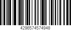 Código de barras (EAN, GTIN, SKU, ISBN): '4296574574948'