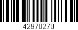 Código de barras (EAN, GTIN, SKU, ISBN): '42970270'