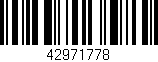 Código de barras (EAN, GTIN, SKU, ISBN): '42971778'
