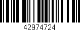 Código de barras (EAN, GTIN, SKU, ISBN): '42974724'
