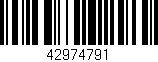 Código de barras (EAN, GTIN, SKU, ISBN): '42974791'