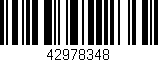 Código de barras (EAN, GTIN, SKU, ISBN): '42978348'