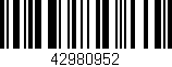 Código de barras (EAN, GTIN, SKU, ISBN): '42980952'