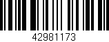 Código de barras (EAN, GTIN, SKU, ISBN): '42981173'