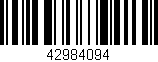 Código de barras (EAN, GTIN, SKU, ISBN): '42984094'