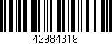 Código de barras (EAN, GTIN, SKU, ISBN): '42984319'