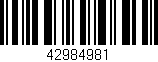 Código de barras (EAN, GTIN, SKU, ISBN): '42984981'