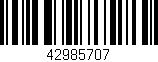 Código de barras (EAN, GTIN, SKU, ISBN): '42985707'