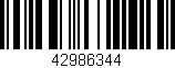 Código de barras (EAN, GTIN, SKU, ISBN): '42986344'