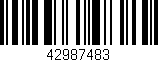 Código de barras (EAN, GTIN, SKU, ISBN): '42987483'
