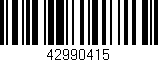 Código de barras (EAN, GTIN, SKU, ISBN): '42990415'