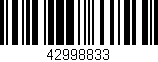 Código de barras (EAN, GTIN, SKU, ISBN): '42998833'