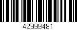 Código de barras (EAN, GTIN, SKU, ISBN): '42999481'