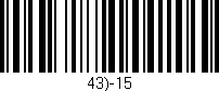Código de barras (EAN, GTIN, SKU, ISBN): '43)-15'
