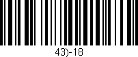 Código de barras (EAN, GTIN, SKU, ISBN): '43)-18'