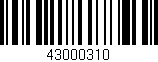 Código de barras (EAN, GTIN, SKU, ISBN): '43000310'