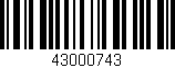 Código de barras (EAN, GTIN, SKU, ISBN): '43000743'