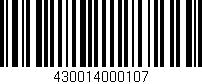 Código de barras (EAN, GTIN, SKU, ISBN): '430014000107'
