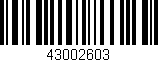 Código de barras (EAN, GTIN, SKU, ISBN): '43002603'
