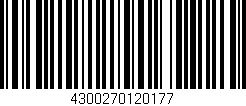 Código de barras (EAN, GTIN, SKU, ISBN): '4300270120177'