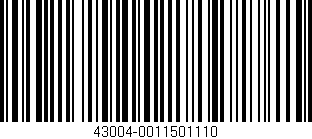 Código de barras (EAN, GTIN, SKU, ISBN): '43004-0011501110'