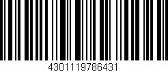 Código de barras (EAN, GTIN, SKU, ISBN): '4301119786431'