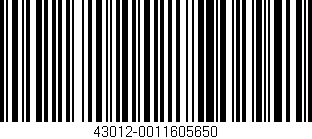 Código de barras (EAN, GTIN, SKU, ISBN): '43012-0011605650'