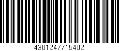 Código de barras (EAN, GTIN, SKU, ISBN): '4301247715402'