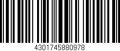 Código de barras (EAN, GTIN, SKU, ISBN): '4301745880978'