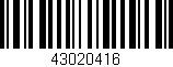 Código de barras (EAN, GTIN, SKU, ISBN): '43020416'