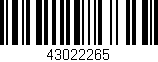 Código de barras (EAN, GTIN, SKU, ISBN): '43022265'