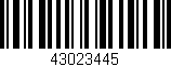 Código de barras (EAN, GTIN, SKU, ISBN): '43023445'