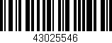 Código de barras (EAN, GTIN, SKU, ISBN): '43025546'