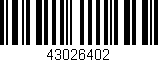 Código de barras (EAN, GTIN, SKU, ISBN): '43026402'