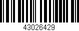 Código de barras (EAN, GTIN, SKU, ISBN): '43026429'