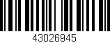 Código de barras (EAN, GTIN, SKU, ISBN): '43026945'