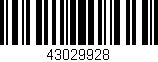 Código de barras (EAN, GTIN, SKU, ISBN): '43029928'
