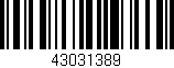 Código de barras (EAN, GTIN, SKU, ISBN): '43031389'