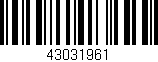 Código de barras (EAN, GTIN, SKU, ISBN): '43031961'