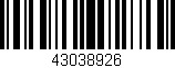 Código de barras (EAN, GTIN, SKU, ISBN): '43038926'