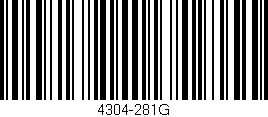 Código de barras (EAN, GTIN, SKU, ISBN): '4304-281G'