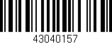 Código de barras (EAN, GTIN, SKU, ISBN): '43040157'