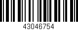 Código de barras (EAN, GTIN, SKU, ISBN): '43046754'