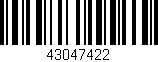 Código de barras (EAN, GTIN, SKU, ISBN): '43047422'